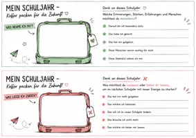 Vorschau - Mal- und Bastelvorlagen - 🧳 Mein Schuljahr – Koffer packen für die Zukunft | Reflexion zum Schuljahresende & Neuanfang - Deckblatt