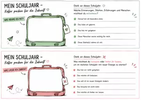 Vorschau - Mal- und Bastelvorlagen - 🧳 Mein Schuljahr – Koffer packen für die Zukunft | Reflexion zum Schuljahresende & Neuanfang - Seite 1