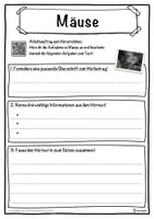 Vorschau - Unterrichtsreihen - Mäuse Lückentext mit Wortspeicher Hörverstehen und Suchsel - Seite 3