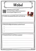 Vorschau - Unterrichtsreihen - Möbel Lückentext mit Wortspeicher Hörverstehen und Suchsel - Seite 3