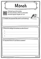 Vorschau - Unterrichtsreihen - Mönch Lückentext mit Wortspeicher Hörverstehen und Suchsel - Seite 3