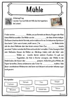 Vorschau - Unterrichtsreihen - Mühle Lückentext mit Wortspeicher Hörverstehen und Suchsel - Seite 1