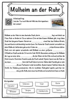 Vorschau - Unterrichtsreihen - Mülheim an der Ruhr Lückentext mit Wortspeicher Hörverstehen und Suchsel - Seite 1