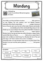 Vorschau - Unterrichtsreihen - Mündung Lückentext mit Wortspeicher Hörverstehen und Suchsel - Seite 1