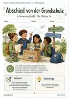 Vorschau - Arbeitsblätter - Abschied von der Grundschule Erinnerungsheft für Klasse 4 - Deckblatt