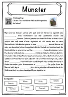 Vorschau - Unterrichtsreihen - Münster Lückentext mit Wortspeicher Hörverstehen und Suchsel - Seite 1