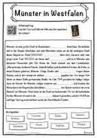 Vorschau - Unterrichtsreihen - Münster in Westfalen Lückentext mit Wortspeicher Hörverstehen und Suchsel - Seite 1