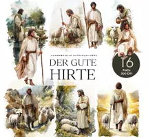 Vorschau - Bildkarten - Der Gute Hirte – Psalm 23, Der Herr ist mein Hirte, Religionsunterricht - Deckblatt