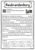 Vorschau - Unterrichtsreihen - Neubrandenburg Lückentext mit Wortspeicher Hörverstehen und Suchsel - Seite 1
