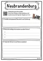 Vorschau - Unterrichtsreihen - Neubrandenburg Lückentext mit Wortspeicher Hörverstehen und Suchsel - Seite 3