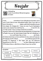 Vorschau - Unterrichtsreihen - Neujahr Lückentext mit Wortspeicher Hörverstehen und Suchsel - Seite 1