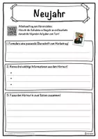 Vorschau - Unterrichtsreihen - Neujahr Lückentext mit Wortspeicher Hörverstehen und Suchsel - Seite 3