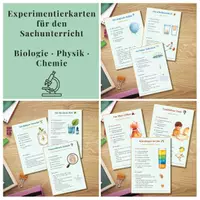 Vorschau - Stationenlernen - MATERIALPAKET 9 Experimentierkarten (Bio, Physik, Chemie) | Inkl. Lehrertipps, Protokoll & Ausweis - Deckblatt