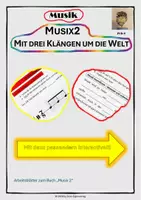 Vorschau - Arbeitsblätter - Arbeitsblatt zu "Musix2": In drei Klängen um die Welt - Deckblatt