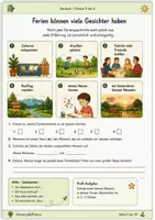 Vorschau - Arbeitsblätter - Meine Sommerferien erzählen schreiben und präsentieren - Seite 1