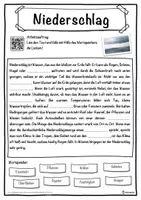 Vorschau - Unterrichtsreihen - Niederschlag Lückentext mit Wortspeicher Hörverstehen und Suchsel - Seite 1
