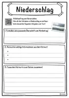 Vorschau - Unterrichtsreihen - Niederschlag Lückentext mit Wortspeicher Hörverstehen und Suchsel - Seite 3