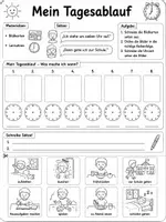Vorschau - Arbeitsblätter - Tagesablauf - Deckblatt