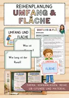 Vorschau - Stundenentwürfe - Materialpaket: Umfang und Flächen - Unterrichtsreihe, UB-Stunde und Material - Deckblatt