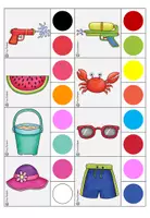 Vorschau - Fördermaterial/Inklusion - Klammerkarten "Sommer" zur Farberkennung - Seite 3