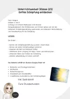 Vorschau - Unterrichtsreihen - Religion Klasse 2&3 - Schöpfung entdecken - Seite 1