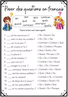 Vorschau - Stationenlernen - Questions en français - Fragewörter auf Französisch Exercices Übungen - Seite 1