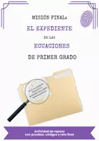 Vista previa - Unidades / Secuencias / Situaciones de Aprendizaje - Ecuaciones de primer grado: escape room imprimible. - página 1