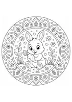 Vorschau - Arbeitsblätter - Tiermandala-Freebie: Hase, Kuh & Igel - Kunst Grundschule Klasse 1-4 - Seite 3