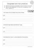 Vorschau - Arbeitsblätter - Satzglieder umstellen, ersetzen und weglassen (Materialpaket) - Seite 3