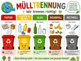 Vorschau - Arbeitsblätter - Mülltrennung - wie geht es richtig? ( D + AT ) - Seite 1