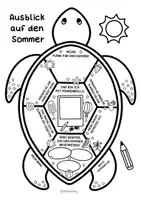 Vorschau - Arbeitsblätter - Schildkröten Doodle Steckbrief - Ausblick auf die Sommerferien - Seite 1