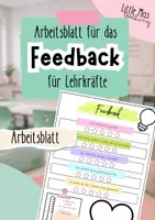 Vorschau - Arbeitsblätter - Feedback für Lehrerinnen und Lehrer - Deckblatt