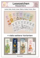 Vorschau - Arbeitsblätter - Lesezeichen - Klassentiere - Seite 1