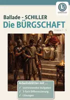 Vorschau - Arbeitsblätter - Ballade - Die Bürgschaft (Schiller) Deutsch Klasse 7 - 9 - Deckblatt