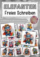 Vorschau - Bildkarten - Elefantenklasse freies Schreiben Klassentier Elefant - Deckblatt