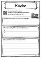 Vorschau - Unterrichtsreihen - Küche Lückentext mit Wortspeicher Hörverstehen und Suchsel - Seite 3