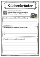 Vorschau - Unterrichtsreihen - Küchenkräuter Lückentext mit Wortspeicher Hörverstehen und Suchsel - Seite 3