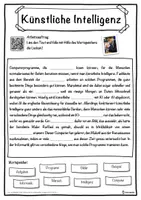 Vorschau - Unterrichtsreihen - Künstliche Intelligenz Lückentext mit Wortspeicher Hörverstehen und Suchsel - Seite 1