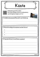Vorschau - Unterrichtsreihen - Küste Lückentext mit Wortspeicher Hörverstehen und Suchsel - Seite 3