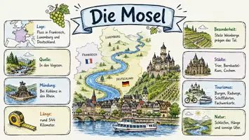 Vorschau - Arbeitsblätter - Arbeitsblätter "Mosel" + Lösung & MP3 + Mindmap + Infografik - Seite 1