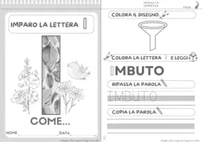 anteprima - Esercizi - LE VOCALI – LA LETTERA I – ARRICCHIMENTO LESSICALE - Pagina 2
