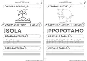 anteprima - Esercizi - LE VOCALI – LA LETTERA I – ARRICCHIMENTO LESSICALE - Pagina 3