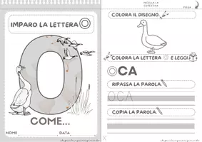 anteprima - Esercizi - LE VOCALI – LA LETTERA O – ARRICCHIMENTO LESSICALE - Pagina 2