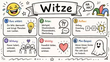 Vorschau - Arbeitsblätter - Arbeitsblätter zum Thema "Witz" + Lösung & MP3 + Infografik - Seite 1