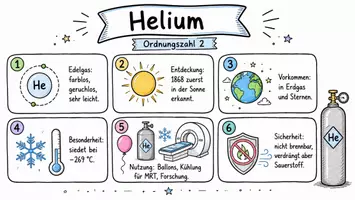 Vorschau - Arbeitsblätter - Arbeitsblätter zum Thema "Helium" + Lösung & MP3 + Mindmap + Infografik - Seite 1