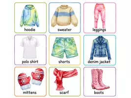 Aperçu - Cartes / Images - FLASHCARDS CLOTHES - Page 1