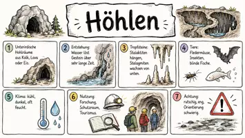 Vorschau - Arbeitsblätter - Arbeitsblatt "Höhle" + Onlineübung & MP3 + Mindmap + Infografik - Seite 1