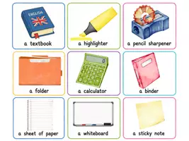 Aperçu - Cartes / Images - FLASHCARDS CLASSROOM ENGLISH - Page 1