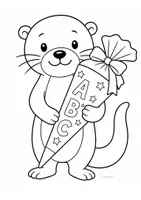 Vorschau - Arbeitsblätter - Otterklasse Ausmalbilder zur Einschulung - Seite 2