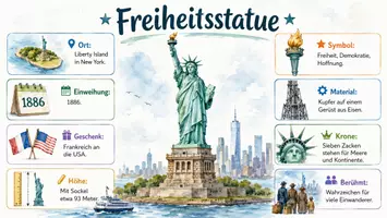 Vorschau - Arbeitsblätter - Arbeitsblatt zum Thema "Freiheitsstatue" + Onlineübung & MP3 + Infografik - Seite 2